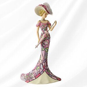 2/$50 Pink Rose of Hope Figurine #0514A Floral Portraits of Hope Hamilton